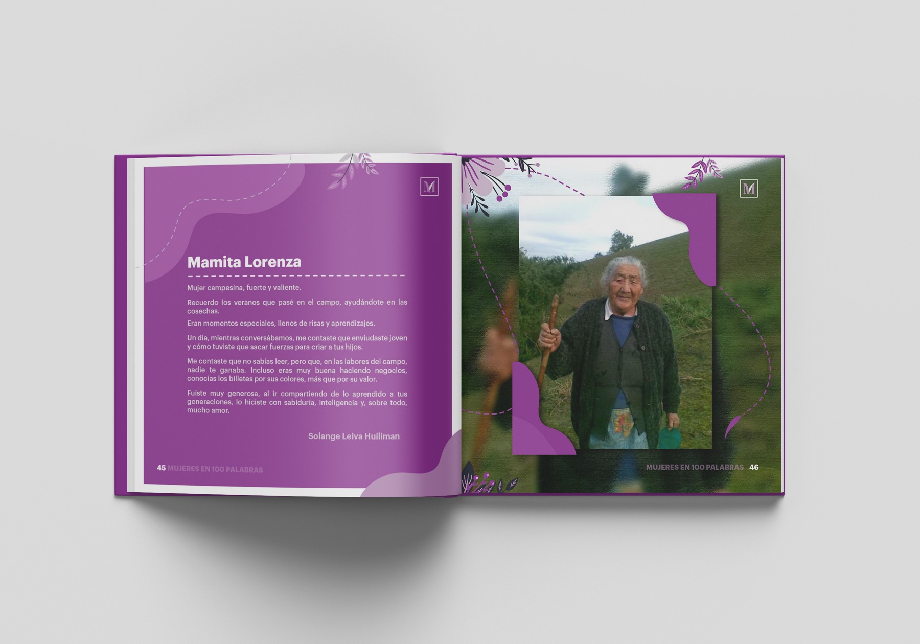Relato Mamita Lorenza junto a su fotografía